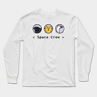 Space Crew 2420 Portrait of three Astronaut Animals Long Sleeve T-Shirt